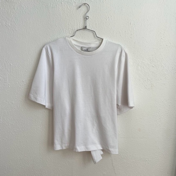 COS Tie Back White Women's Top - Picture 4 of 5